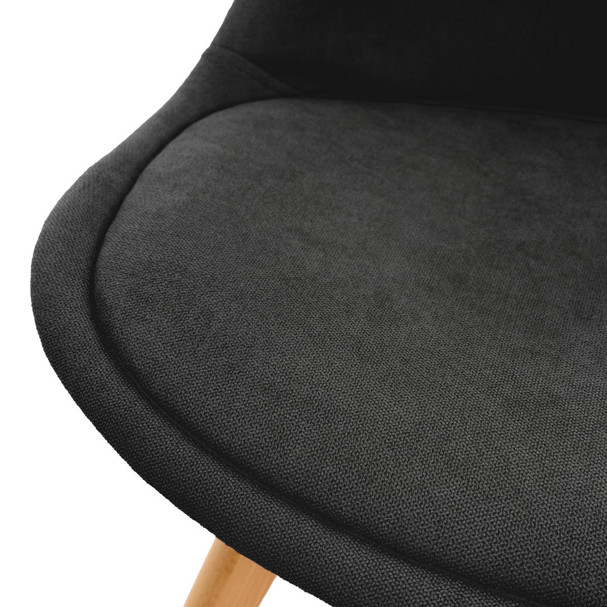 ESSZIMMERSTUHL Samt Schwarz 4er Set - Anthrazit, Holzwerkstoff (55/83/49cm) - ML-DESIGN