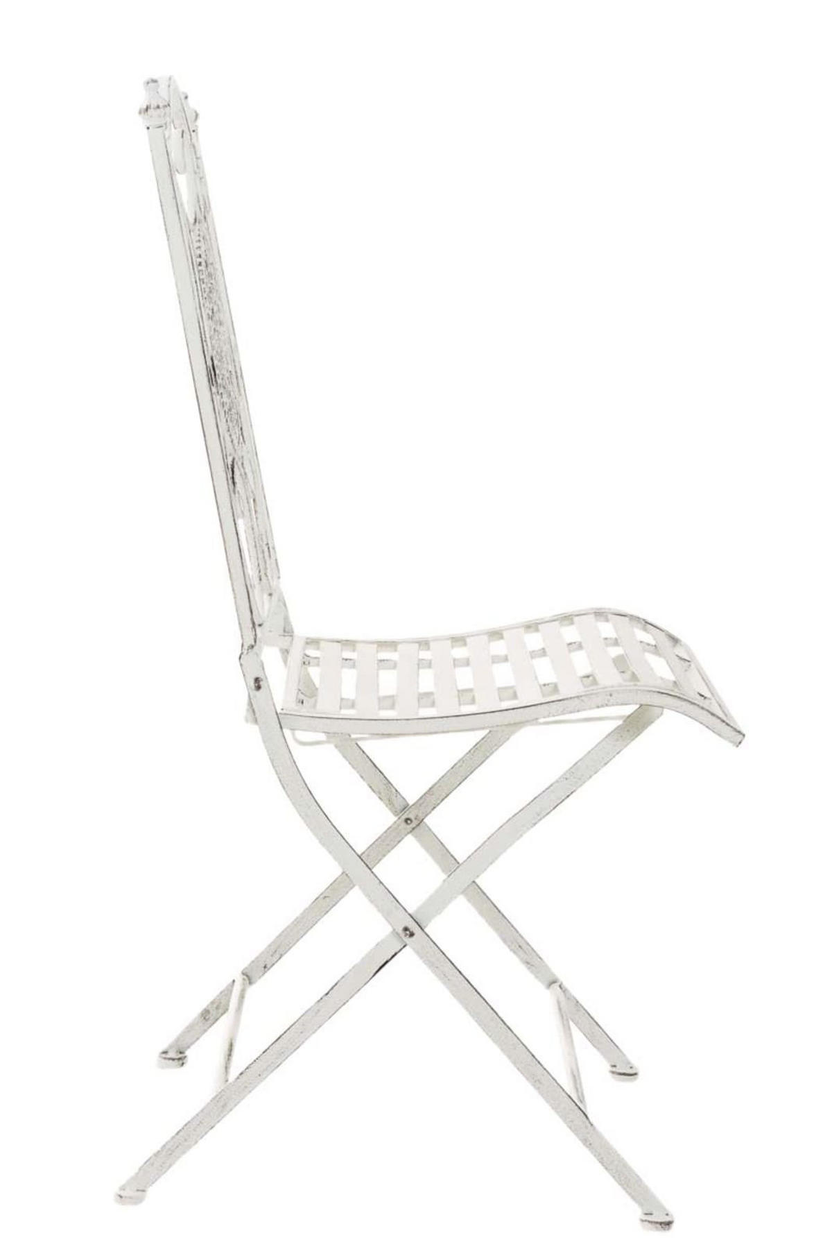 STÜHLE Sidan - 2er Set antik weiß - Weiß, Metall (42/91.5/49cm) - TPFGarden