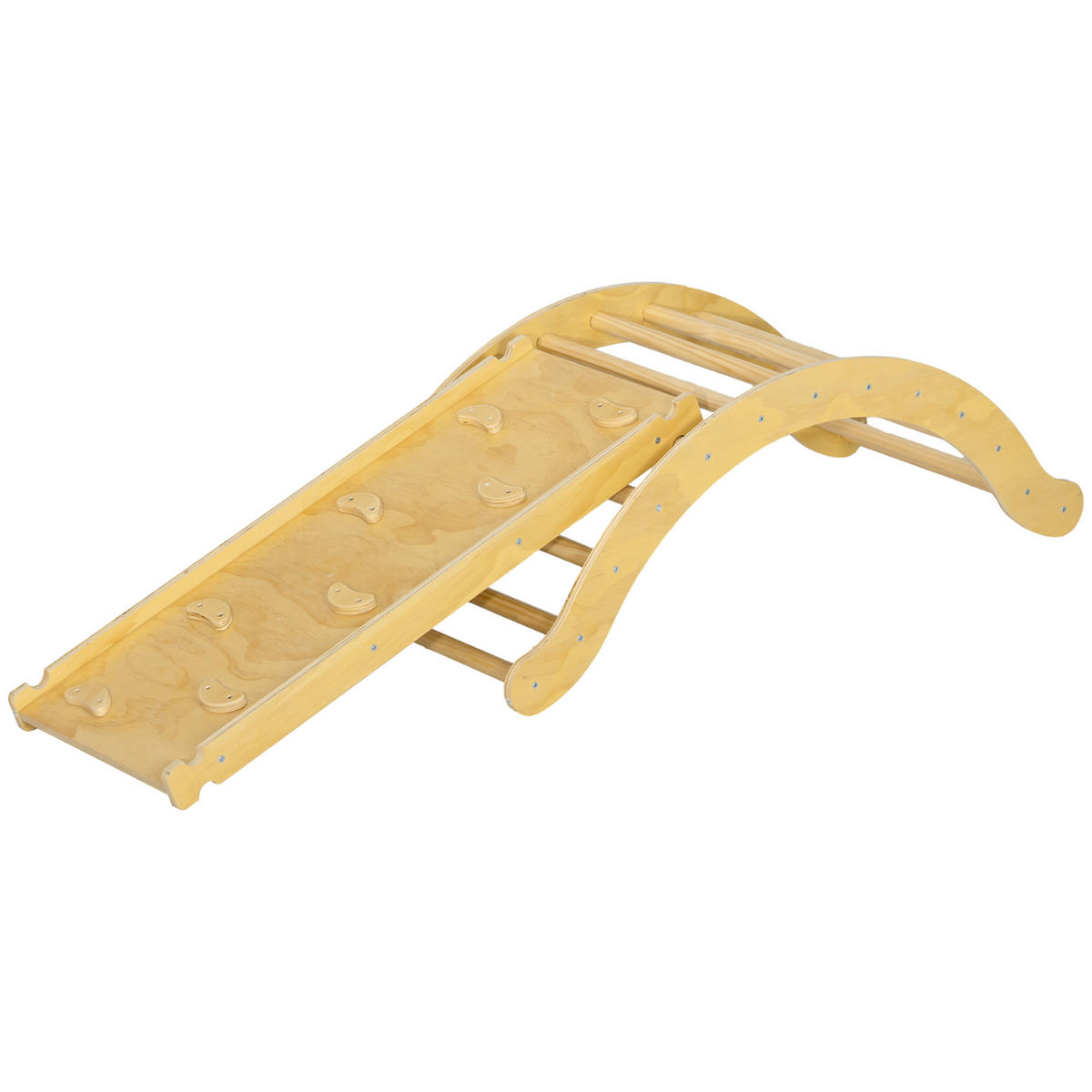 KINDER-KLETTERSET 4-in-1 DE-09803 Holz - Naturfarben, Holz (49.5/39.5/168cm) - ComfortXL