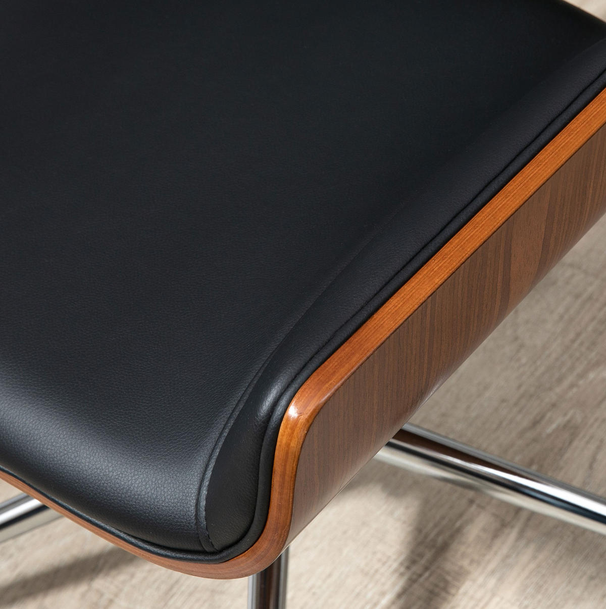 DREHSTUHL, höhenverstellbar & kippbar, gepolstertes Bonded Leather, 53/60/86-96 cm, schwarz - Schwarz, Kunststoff (60/96/53cm) - Redom