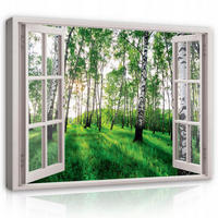 LEINWANDBILD Wald Natur Bilder Modern 120x80 - Multicolor, Holzwerkstoff (120/80cm) - Wallarena
