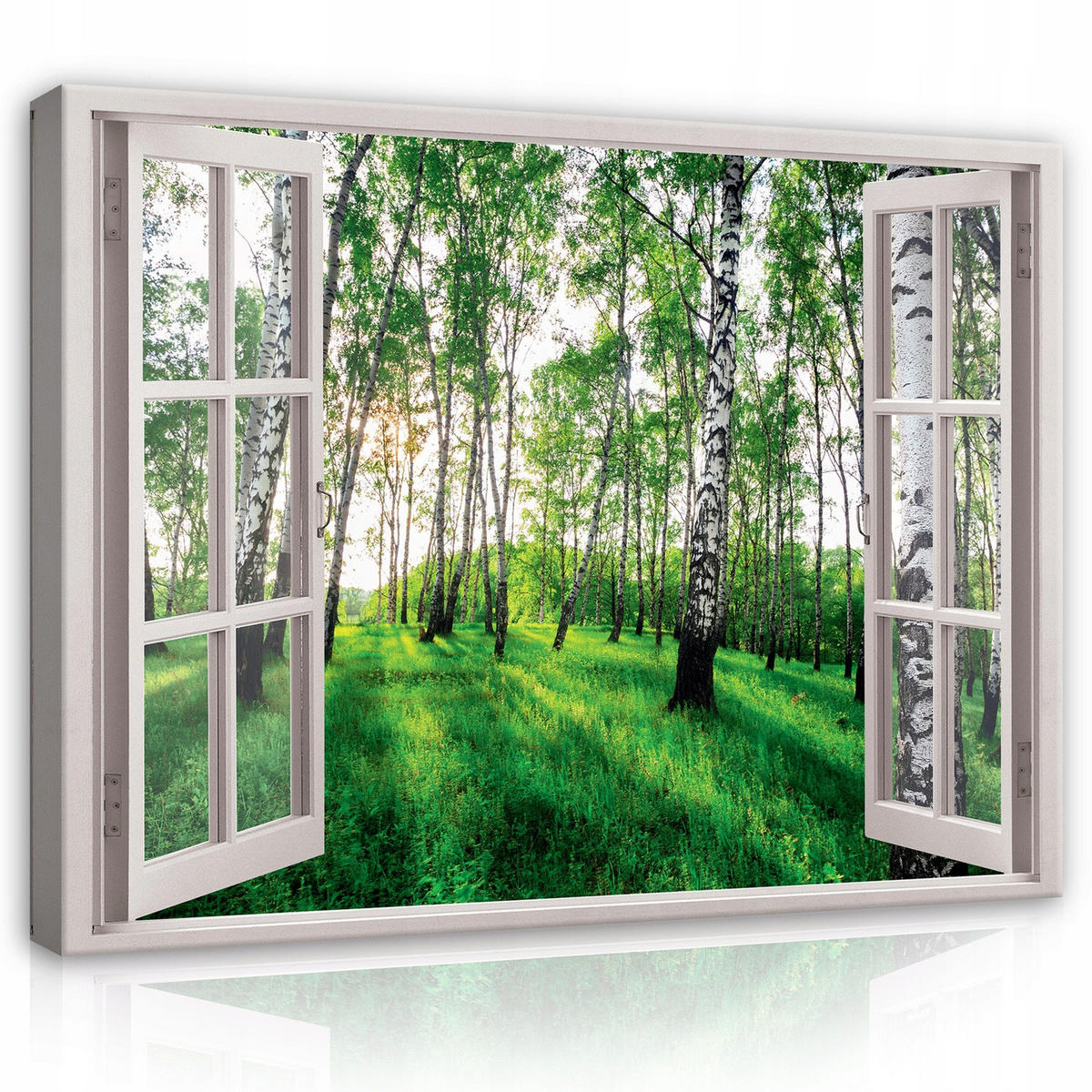 LEINWANDBILD Wald Natur Bilder Modern 120x80 - Multicolor, Holzwerkstoff (120/80cm) - Wallarena