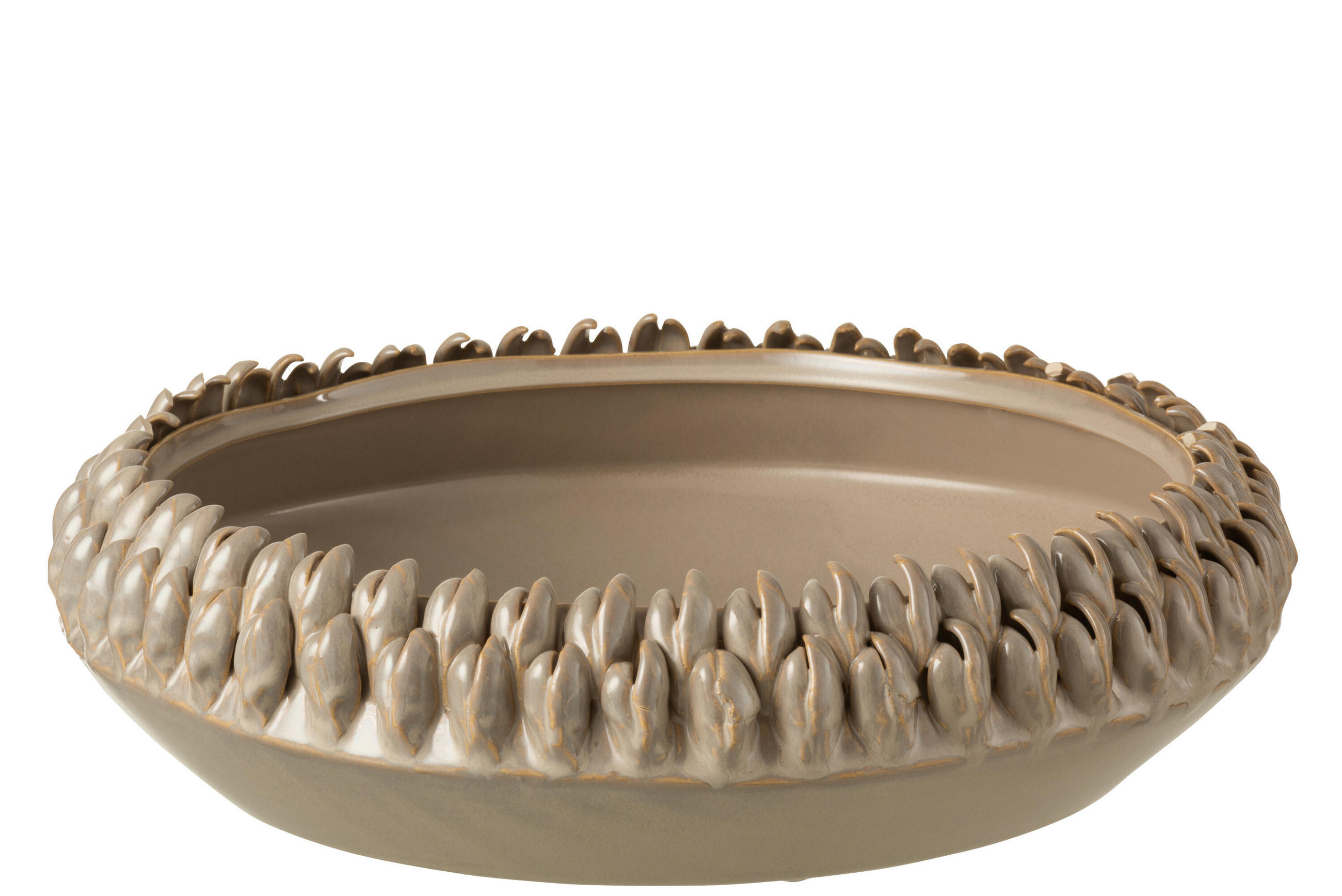 BLUMENTOPF IBIZA - Töpferei - Grau - L - Ø 36,5 cm - Grau, Keramik (36.5/10cm) - J-Line