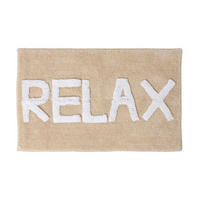 BADEMATTE Relax beige 50/80 cm, 100% Baumwolle - Beige, Textil (50/80cm) - Homescapes
