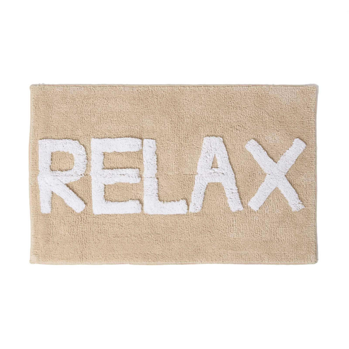 BADEMATTE Relax beige 50/80 cm, 100% Baumwolle - Beige, Textil (50/80cm) - Homescapes