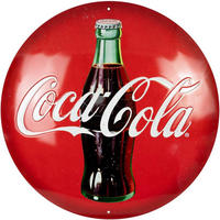 BLECHSCHILD 35 cm Rund Coca-Cola - Multicolor, Metall (35/35/0.2cm) - Nostalgic-Art