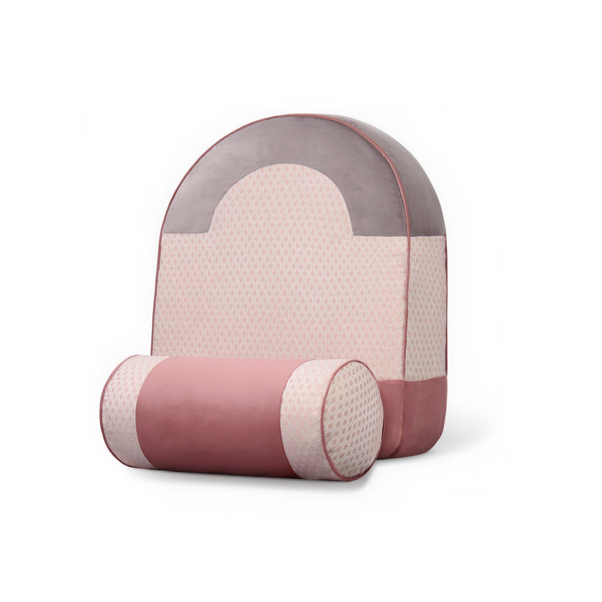 RÜCKENKISSEN Cord-Texturstoff Rosa 2er-set - Pink, Textil (16/62cm) - Vercart