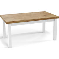 ESSTISCH Avena rechteckig ausziehbar, Lancelot Eiche 120/80/78 - Eichefarben/Weiß, Holz/Holzwerkstoff (120/80/78cm) - WFL GROUP