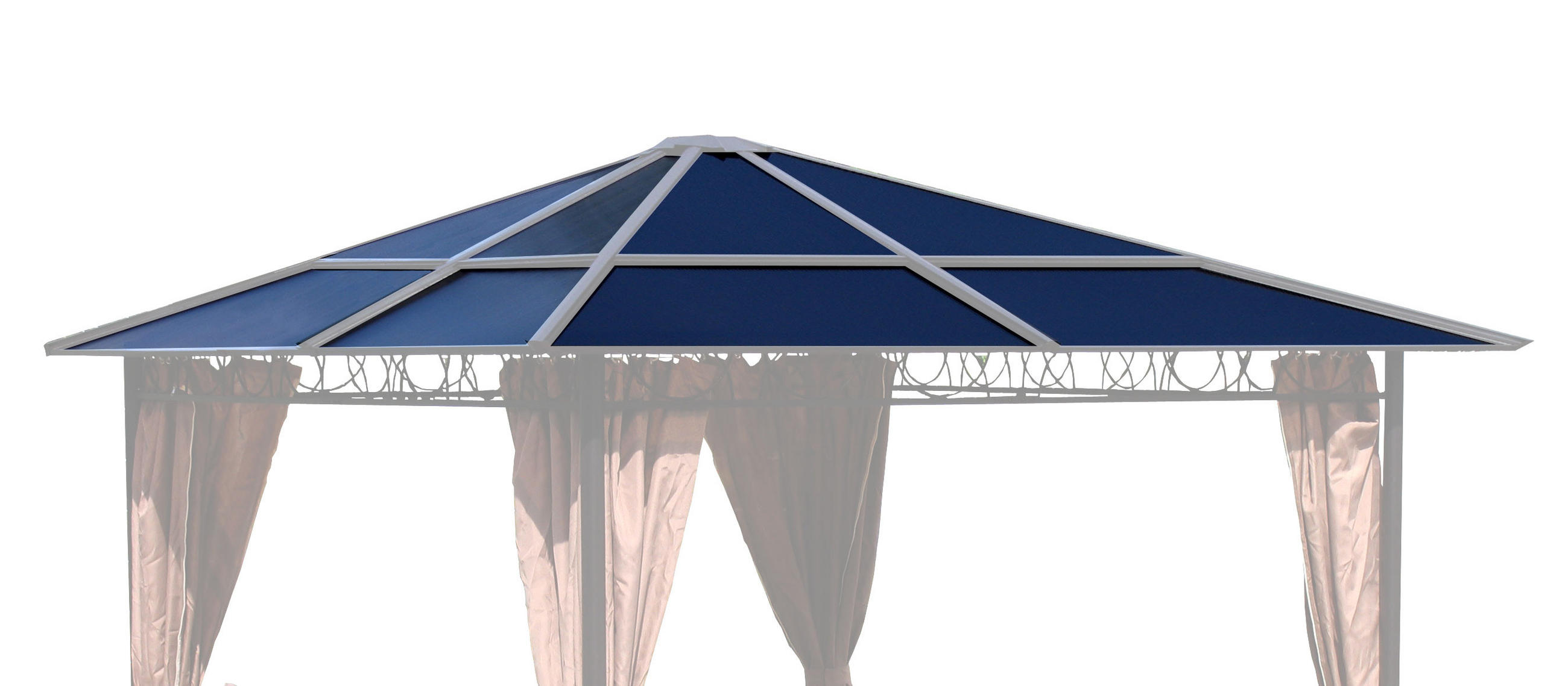 ERSATZDACH Hardtop Pavillon 3x3m - Anthrazit, Metall (300/1/300cm) - QUICK STAR