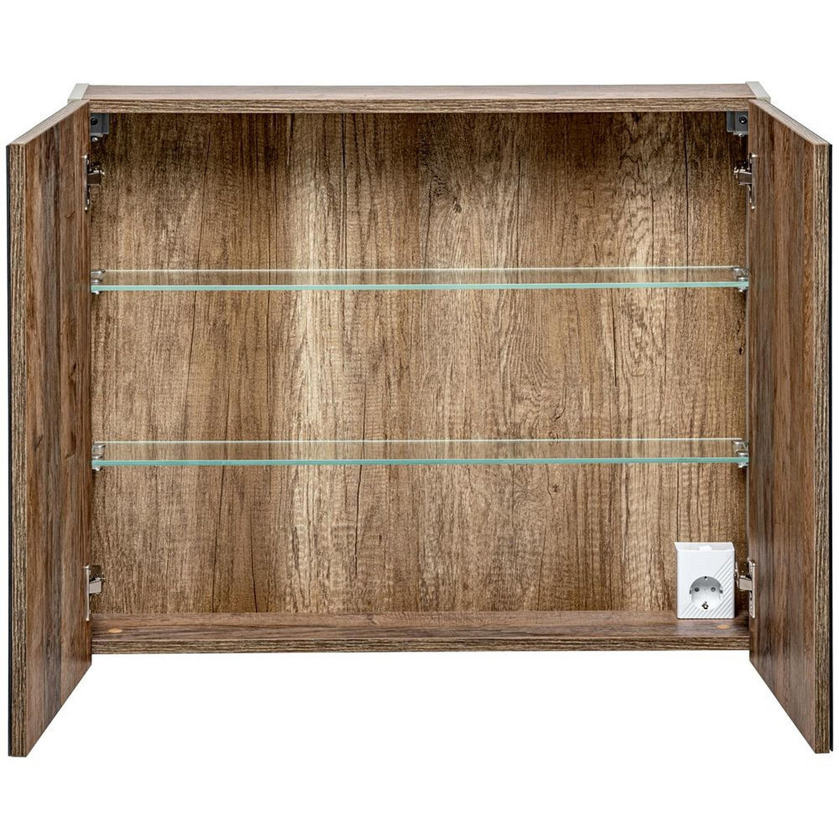 SPIEGELSCHRANK Puebla-56 - Beige, Holzwerkstoff (80/65/17cm) - Lomado