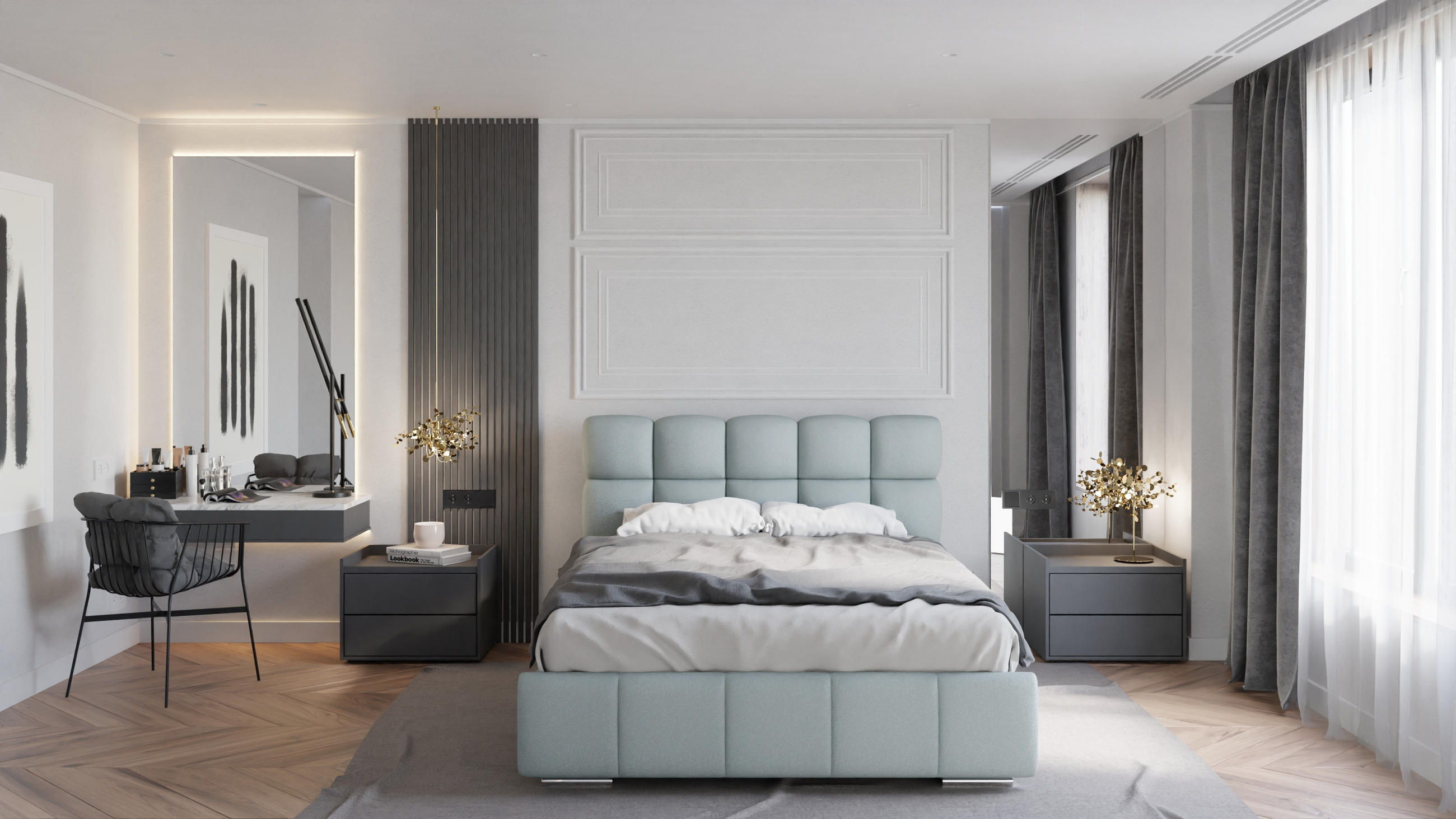 POLSTERBETT Bliss 140 x 200 cm mit Bettkasten und Lattenrost ohne matratze - hellgrau - Hellgrau, Holz (140/200cm) - Panda Möbel