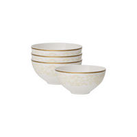 SCHÄLCHEN Ivoire weiß-gold ø 11 cm 4er Set - Goldfarben/Weiß, Keramik (11cm) - Villeroy & Boch