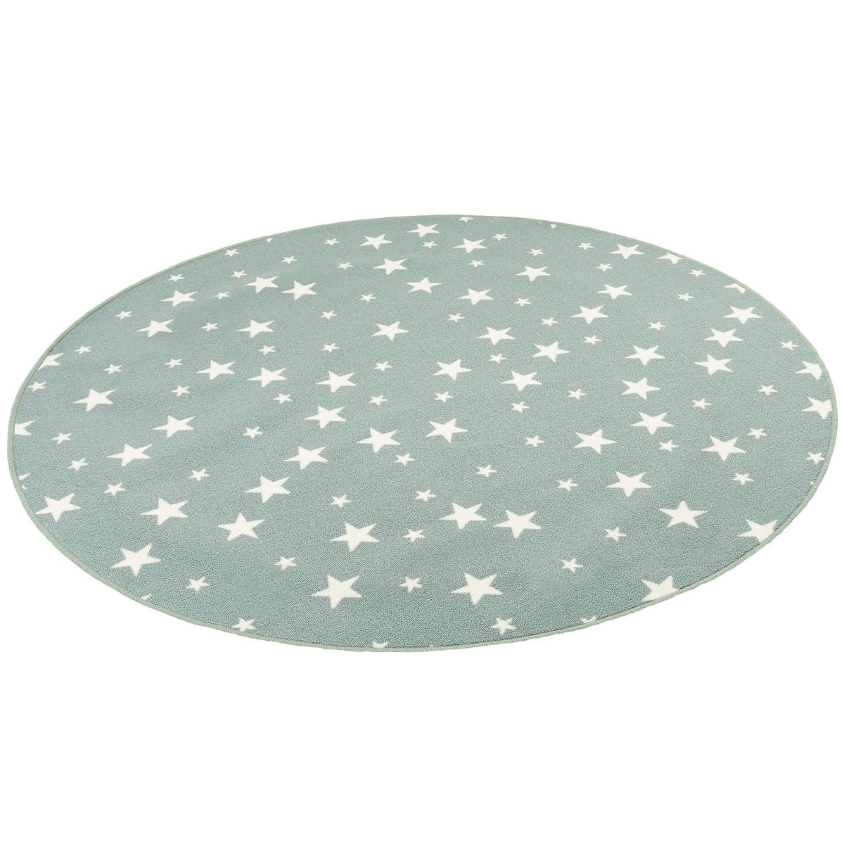 KINDER SPIEL TEPPICH STERNE RUND - Mintgrün, Textil (133/133cm) - Snapstyle