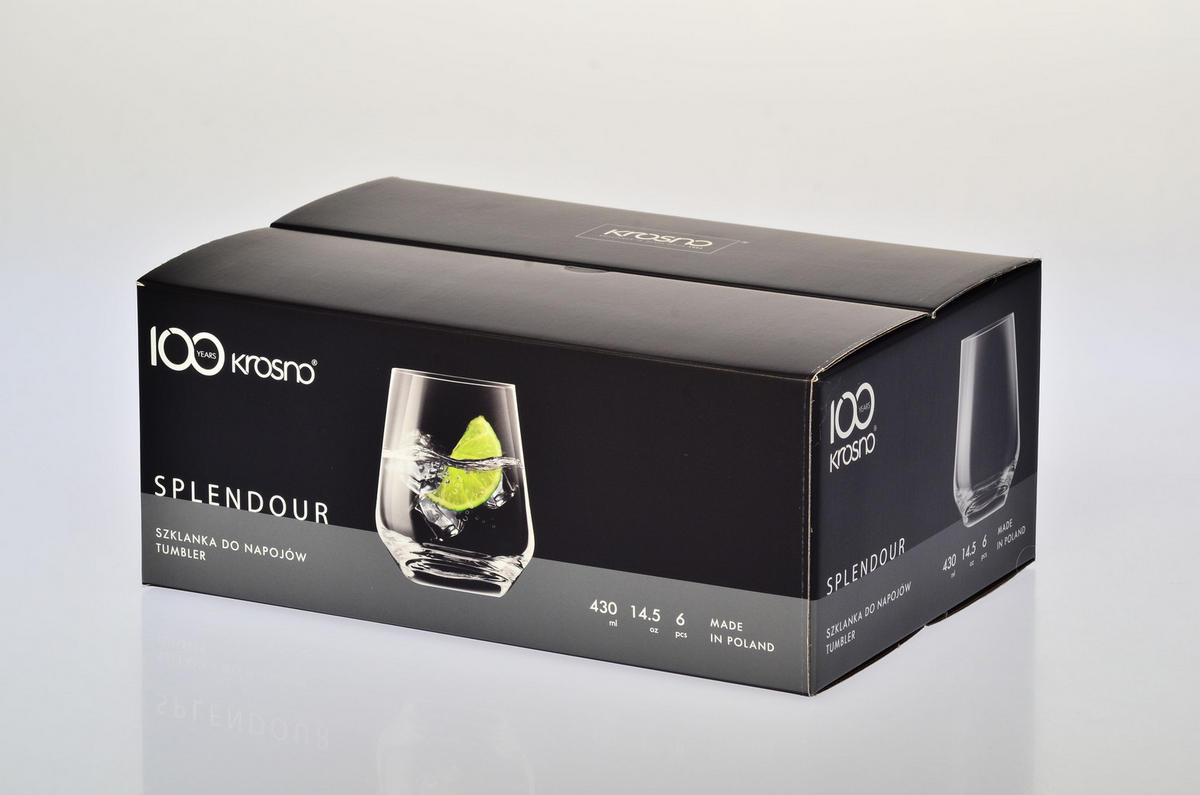 WASSERGLÄSER, 6er-Set, 430 ml - Transparent, Glas (0.43L) - Krosno Glass