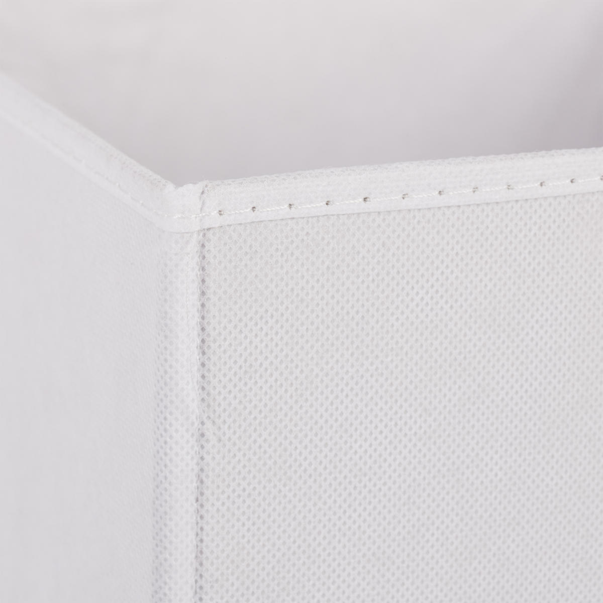 2XAUFBEWAHRUNGSBOX - Weiß, Wellpappe/Textil (30/30/30cm) - Relaxdays