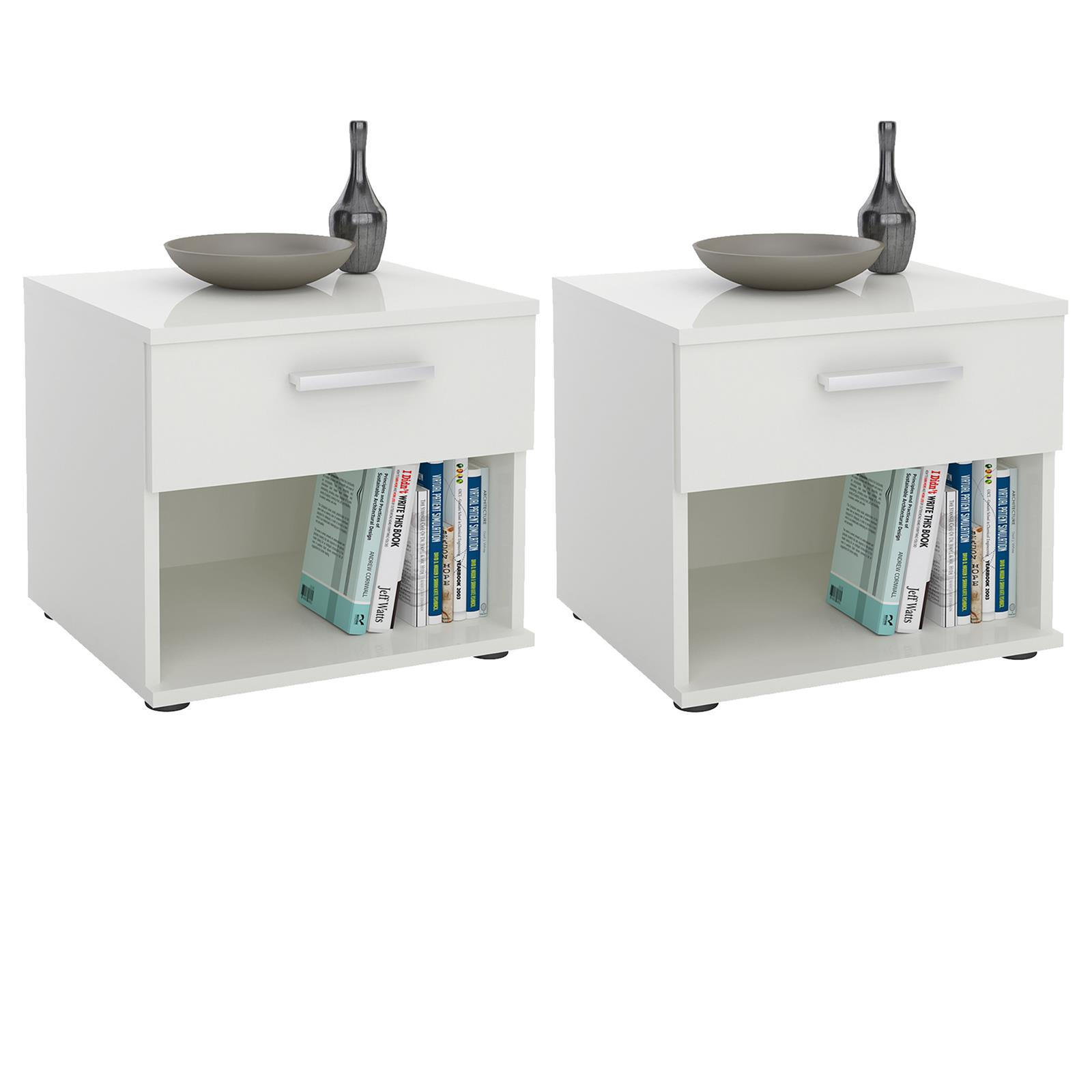 NACHTTISCH MARY 2ER-SET - Weiß, Holzwerkstoff (42/38/30cm) - CARO-Möbel