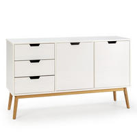 SIDEBOARD Baku 3 Schubladen 2 Türen weiß - Weiß, Holz (140/81/40cm)