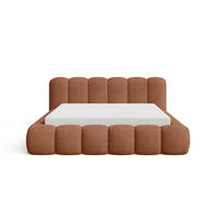 POLSTERBETT 160x200 mit Bettkasten, Lattenrost und Kopfteil, Poso Cord-Stoffbezug Orange - Orange, Holz (160/200cm) - Chilly