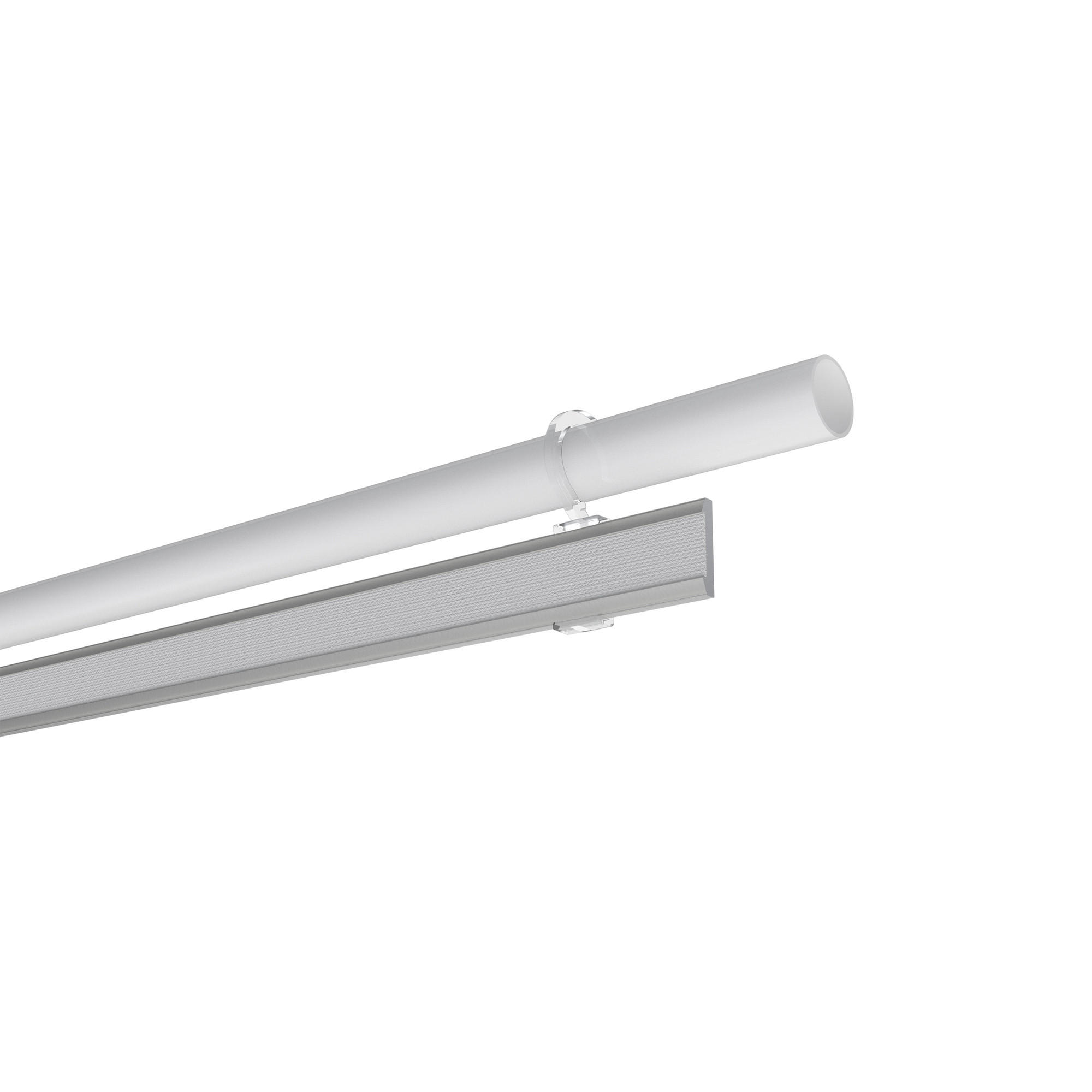 PANEELWAGEN MIT KLETTBAND und Öse für Rundrohre 16/20 mm Ø Easyclip 57 cm, Aluminium, Silbergrau - Alufarben, Metall (2.9/6.1/57cm) - INTERDECO