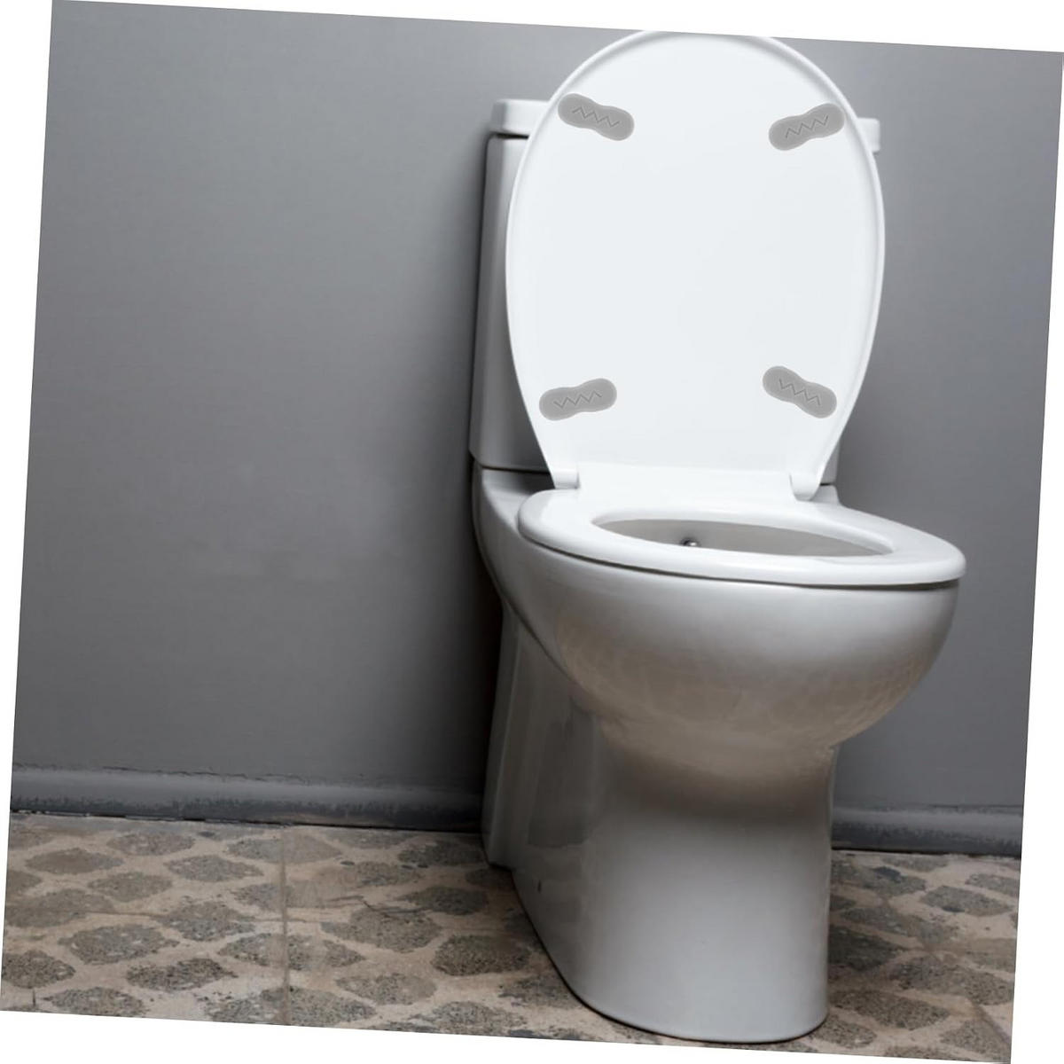 TOILETTENSITZERHÖHUNG,SILBERFARBEN,4.5/2/1.8CM,4ER-PACK - Silberfarben, Kunststoff (7/2/7cm)