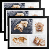 BILDERRAHMEN Galeria 15x21cm + 10x15cm Schwarz (3tlg) - Schwarz, Holzwerkstoff (30/2/37cm) - BoMoe