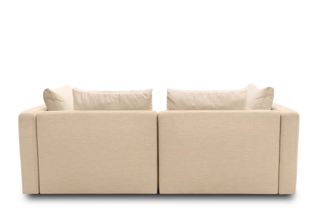 GARTENLOUNGE-SOFA 2-Sitzer Bozhana 220x67x96 mit Outdoorbezug in beige - Beige, Kunststoff (220/67/96cm) - 58aufmkessel