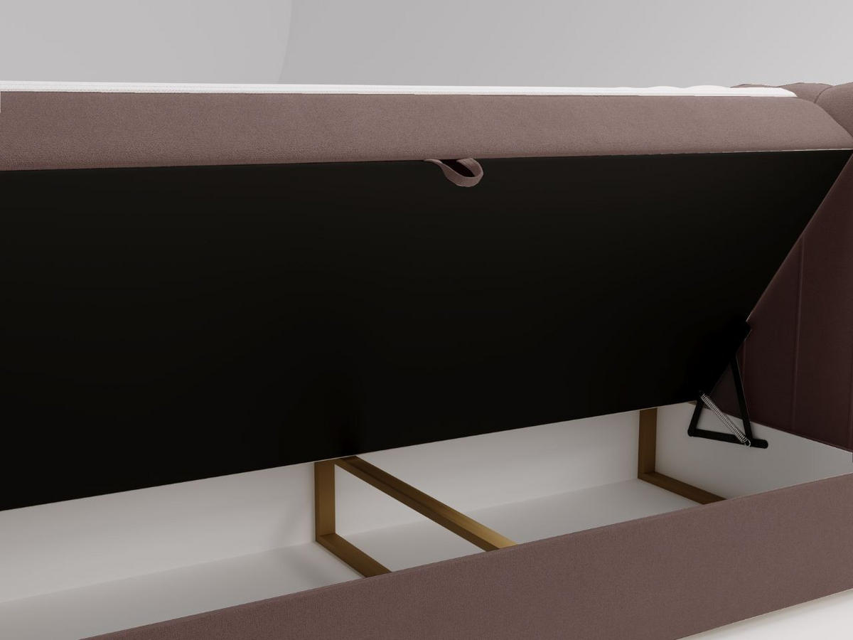 BOXBETT Osteno 160x200 Braun - Braun, Holz/Textil (160/200cm) - Graingold