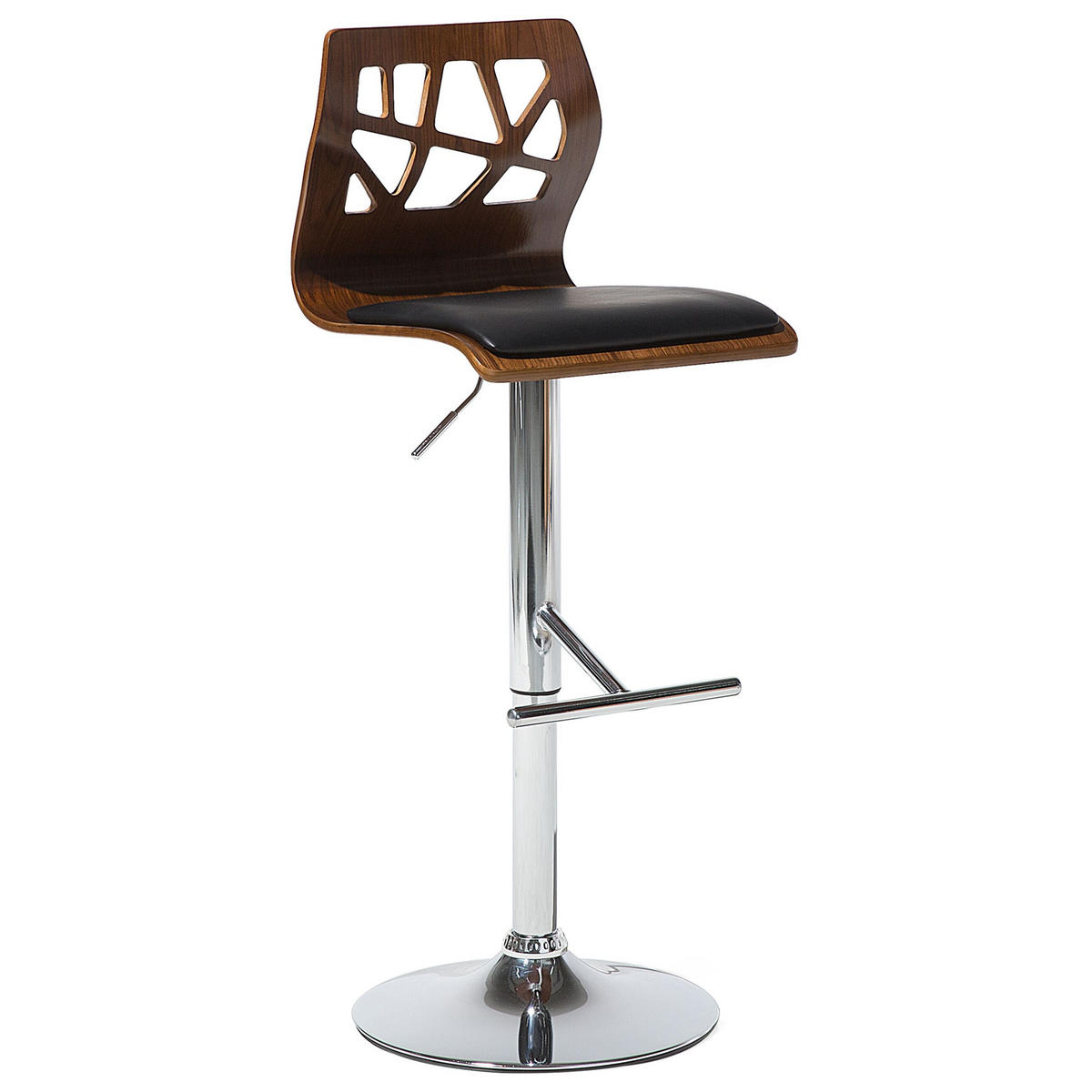 SCAUN DE BAR set de 2 maro Petersburg - maro/argintiu, material plastic (42/112/42cm) - Beliani