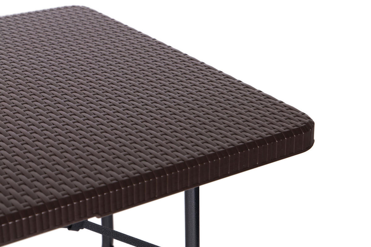 GARTENTISCH klappbar 180 x 75 cm - Dunkelbraun, Kunststoff (180/75/74cm) - Mat-Haus