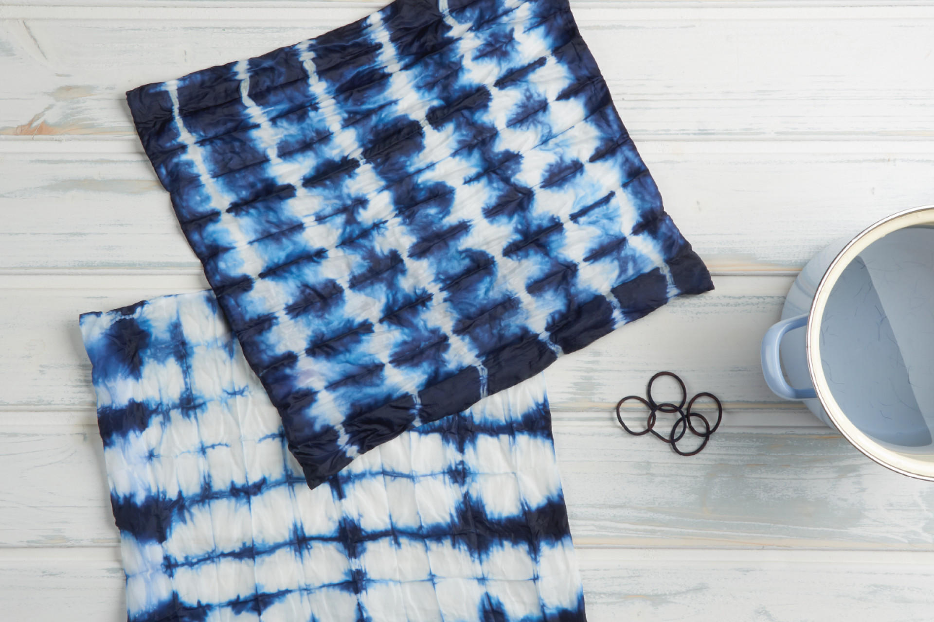 Shibori Batik fertig gefÃ¤rbt