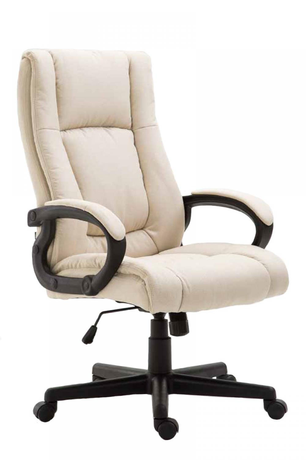 DREHSTUHL Stoff Creme - Creme/Schwarz, Kunststoff/Textil (66/106/70cm) - CLP