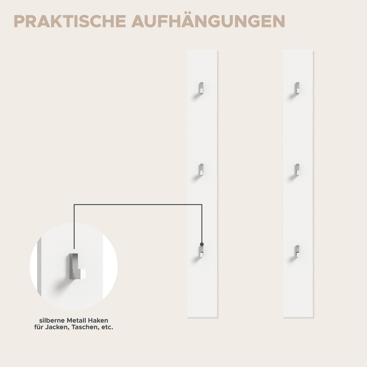 GARDEROBE Systemmöbel Projekt X 5tlg. Kombination , ca.237x191x37 cm - Weiß, Holzwerkstoff (237/191/37cm)