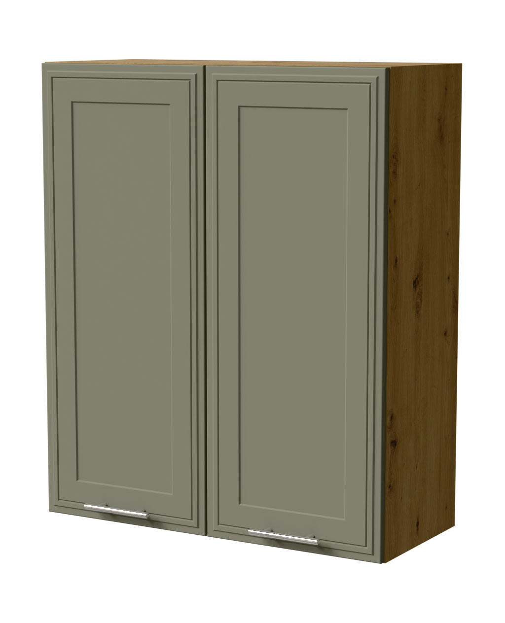 HÄNGESCHRANK Salo W4/80 Eiche Artisan / Reed Green Matt 80 / 32,5 / 96cm - Eiche Artisan/Grün, Holz/Holzwerkstoff (80/96/32.5cm) - Feldmann-Wohnen