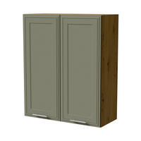 HÄNGESCHRANK Salo W4/80 Eiche Artisan / Reed Green Matt 80 / 32,5 / 96cm - Eiche Artisan/Grün, Holz/Holzwerkstoff (80/96/32.5cm) - Feldmann-Wohnen