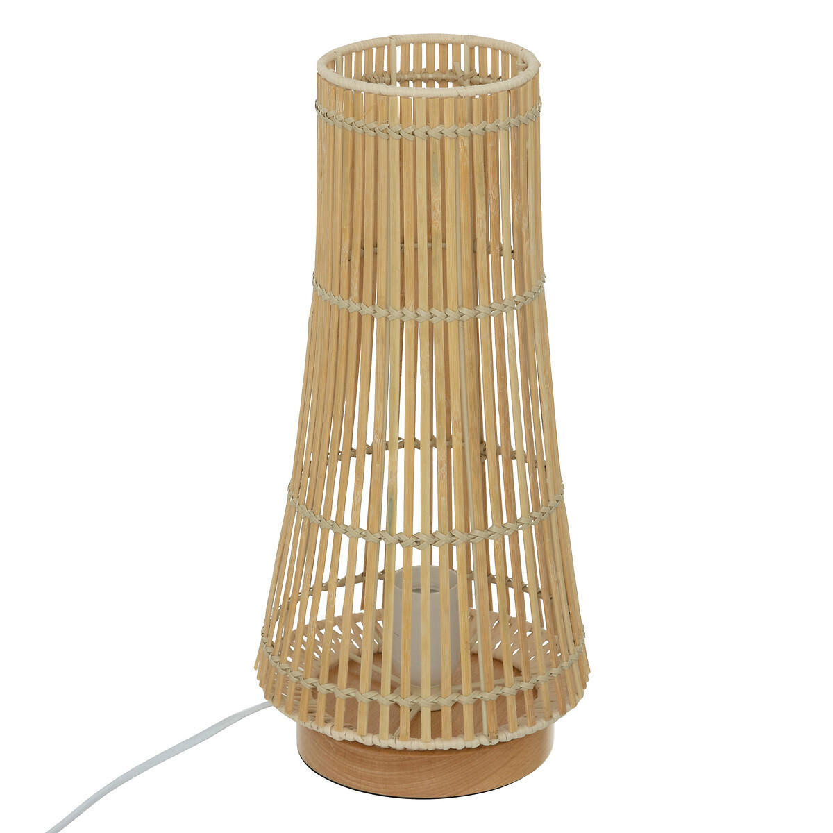 TISCHLAMPE Bambus Mahe 38 cm - Braun, Naturmaterialien (17.5/17.5/38cm) - Atmosphera Createur d´interieur