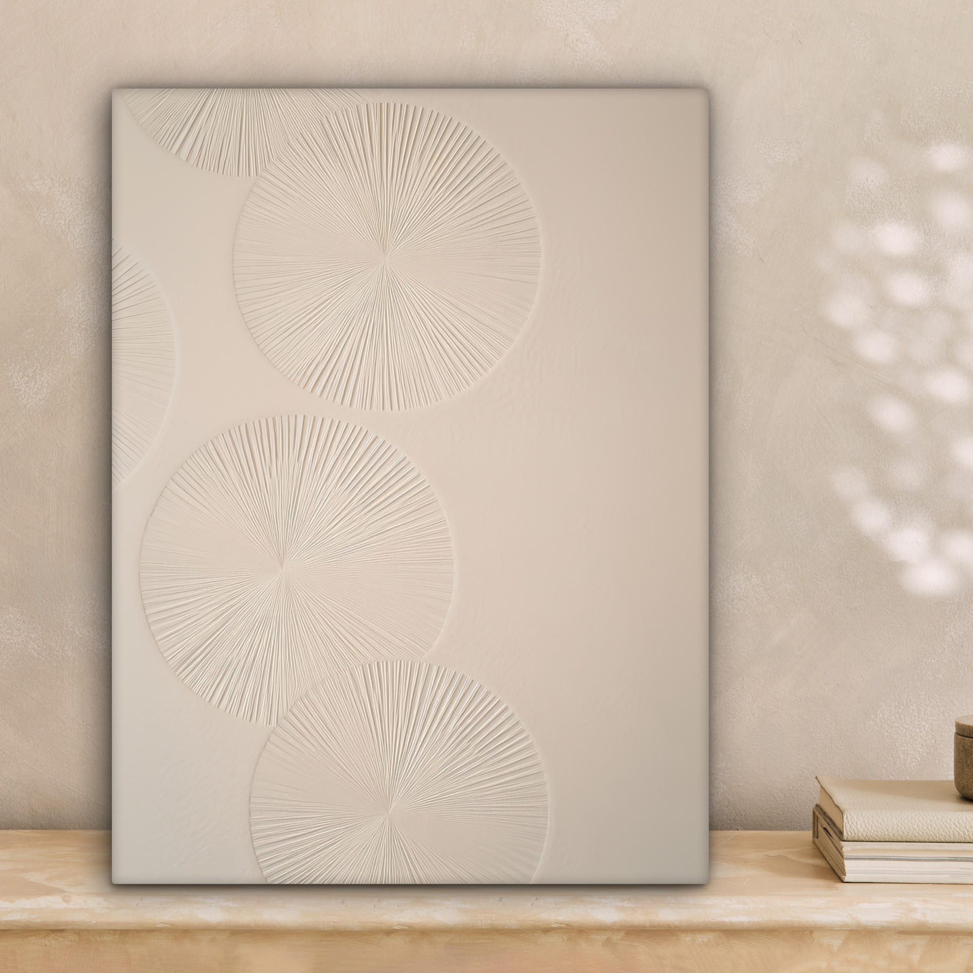 LEINWANDBILD Japandi - Beige - Modern 30x40 cm - Ecru, Textil (30/40cm) - MuchoWow