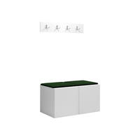 MOBILIER PENTRU HOL Orion VI - alb/verde, material plastic/compozit lemnos (84/42/46cm) - MIRJAN24
