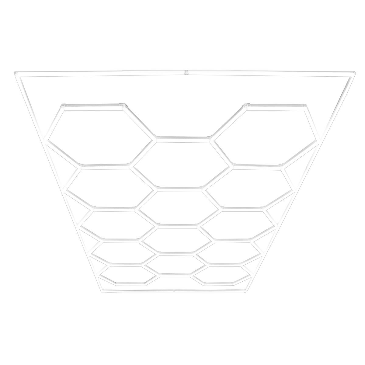 GARAGENBODENFLIESEN Belüftete und sechseckige LED-Leuchten x 120 mit Kanten – Blau - Blau, Kunststoff (40/1.8/40cm)