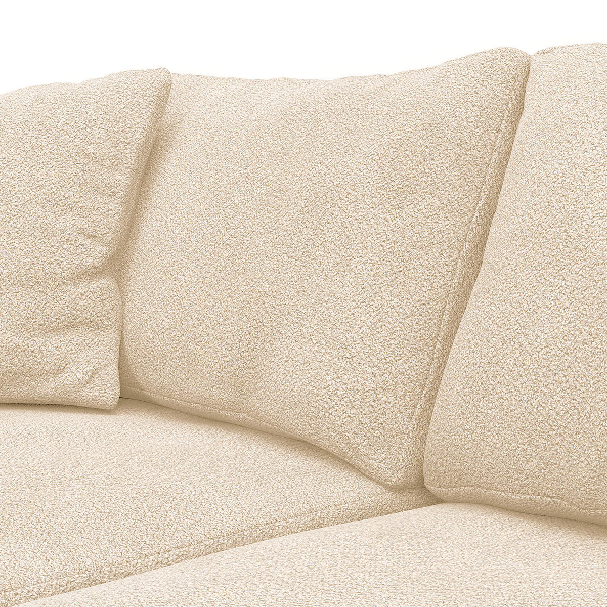 ECKSOFA mit Longchair - Beige/Schwarz, Kunststoff/Textil (286/183cm) - home24