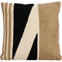 DEKOKISSEN mit geometrischem Muster 43/43/9 cm - Beige, Naturmaterialen (43/43cm) - Home Styling Collection