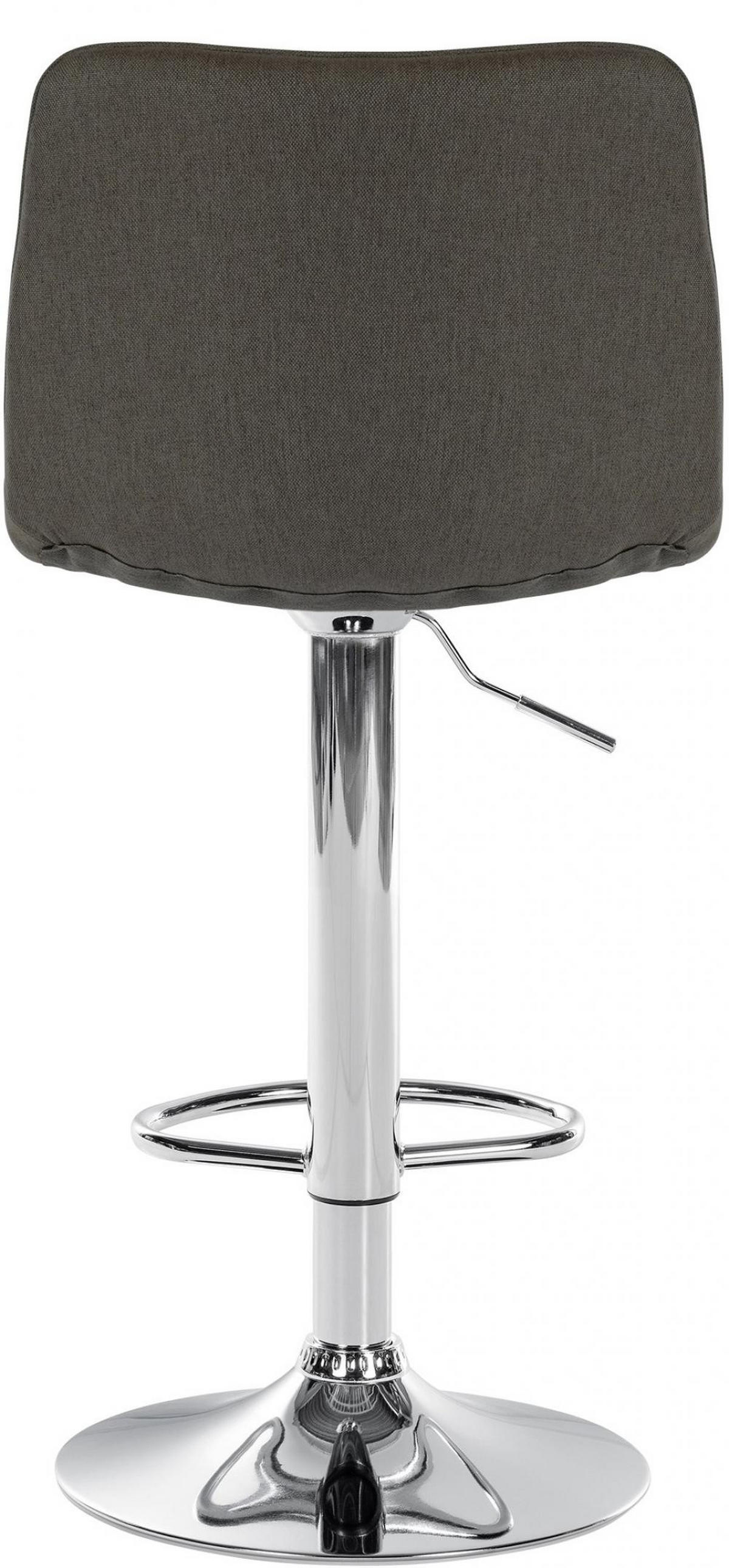 BARHOCKER Stoff taupe - Taupe/Chromfarben, Textil/Metall (45/89/46cm) - CLP