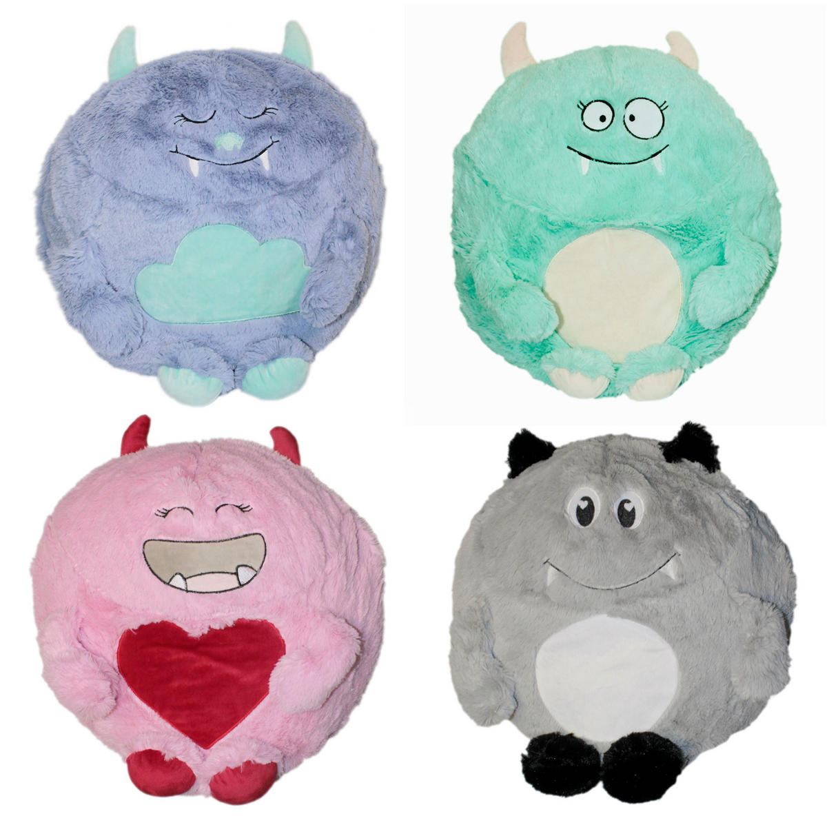KUSCHELKISSEN Monster 45 cm Plüsch Kissen Mint - Mintgrün, Textil (40/45cm) - TiborTex