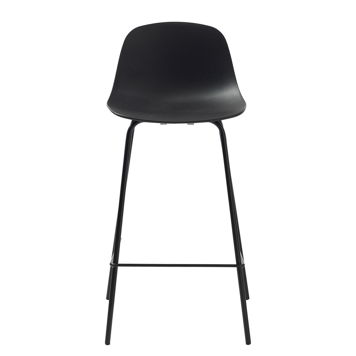 TRESENSTUHL - 2er-Set - Schwarz, Kunststoff/Metall (41/93/48cm) - home24