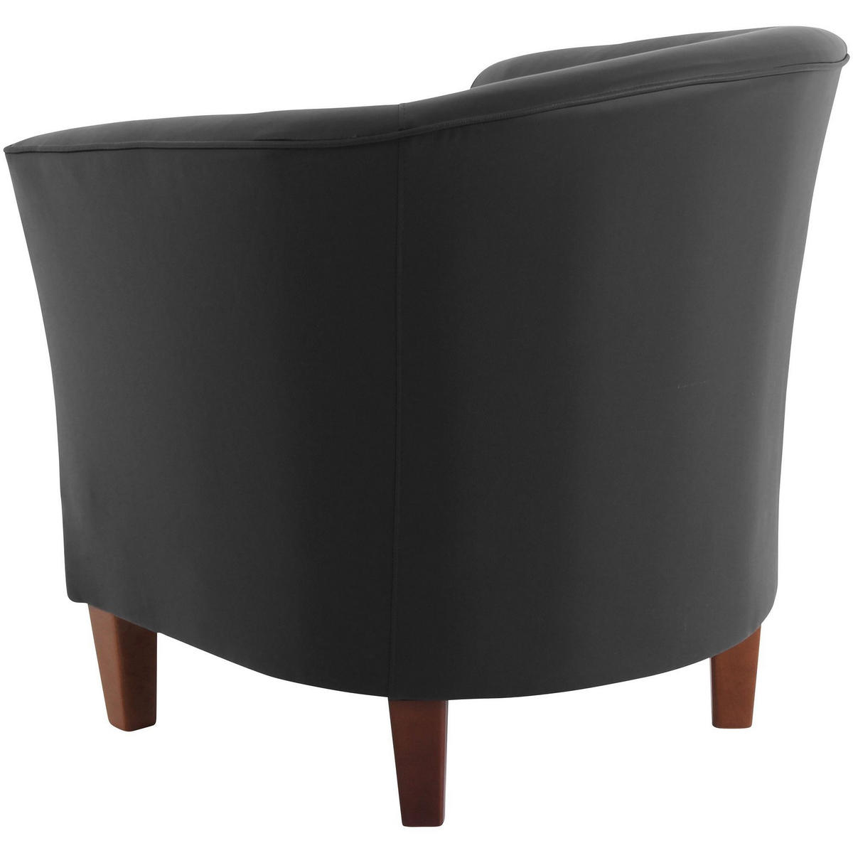 SESSEL Karine Bezug pigmentiertes Nappaleder Buche nussbaum dunkel / schwarz - Schwarz, Kunststoff (70/74/70cm) - 58aufmkessel