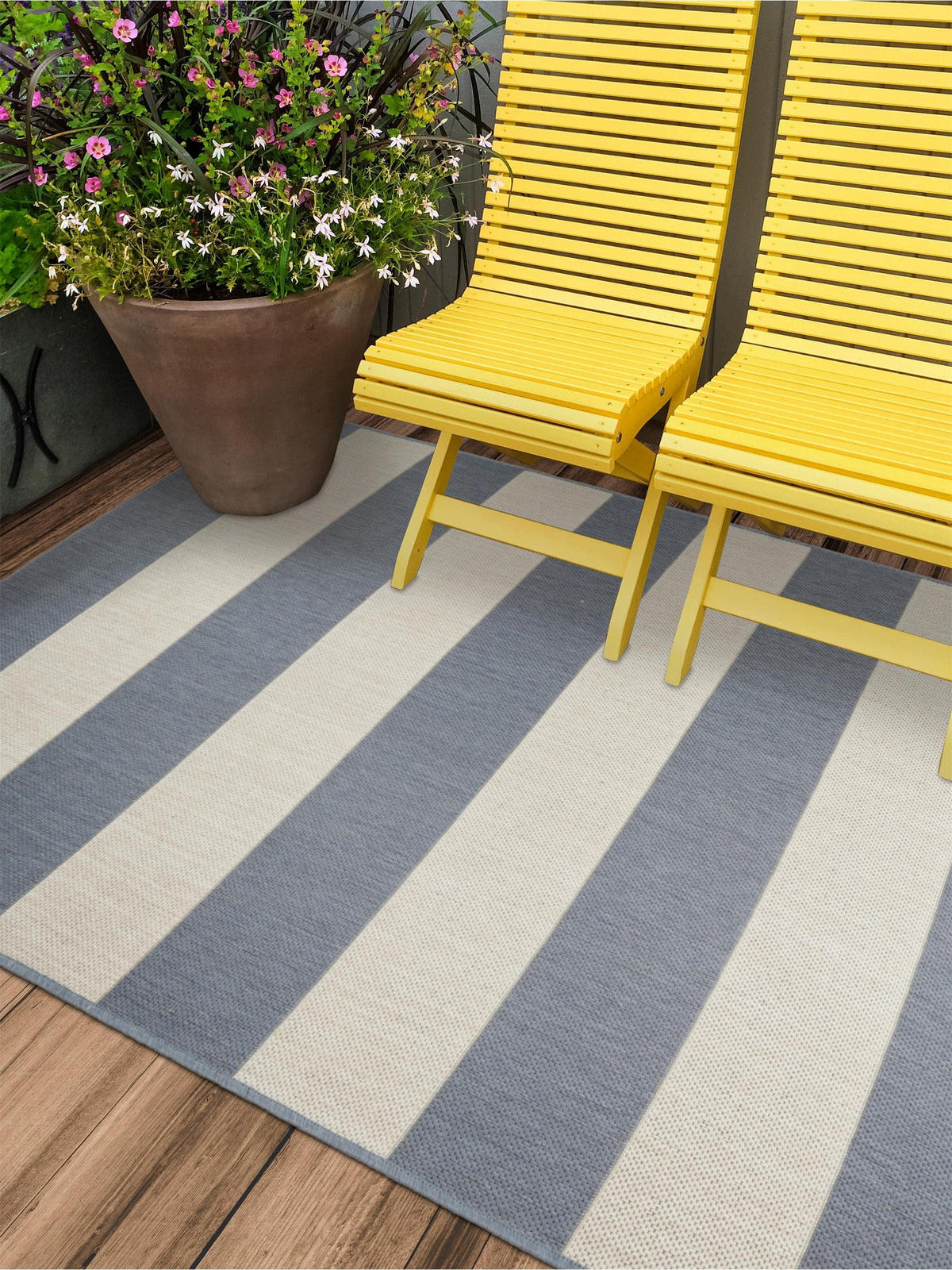 OUTDOORTEPPICH Metro Blau 140x200 cm - Blau, Textil (140/200cm) - benuta Nest