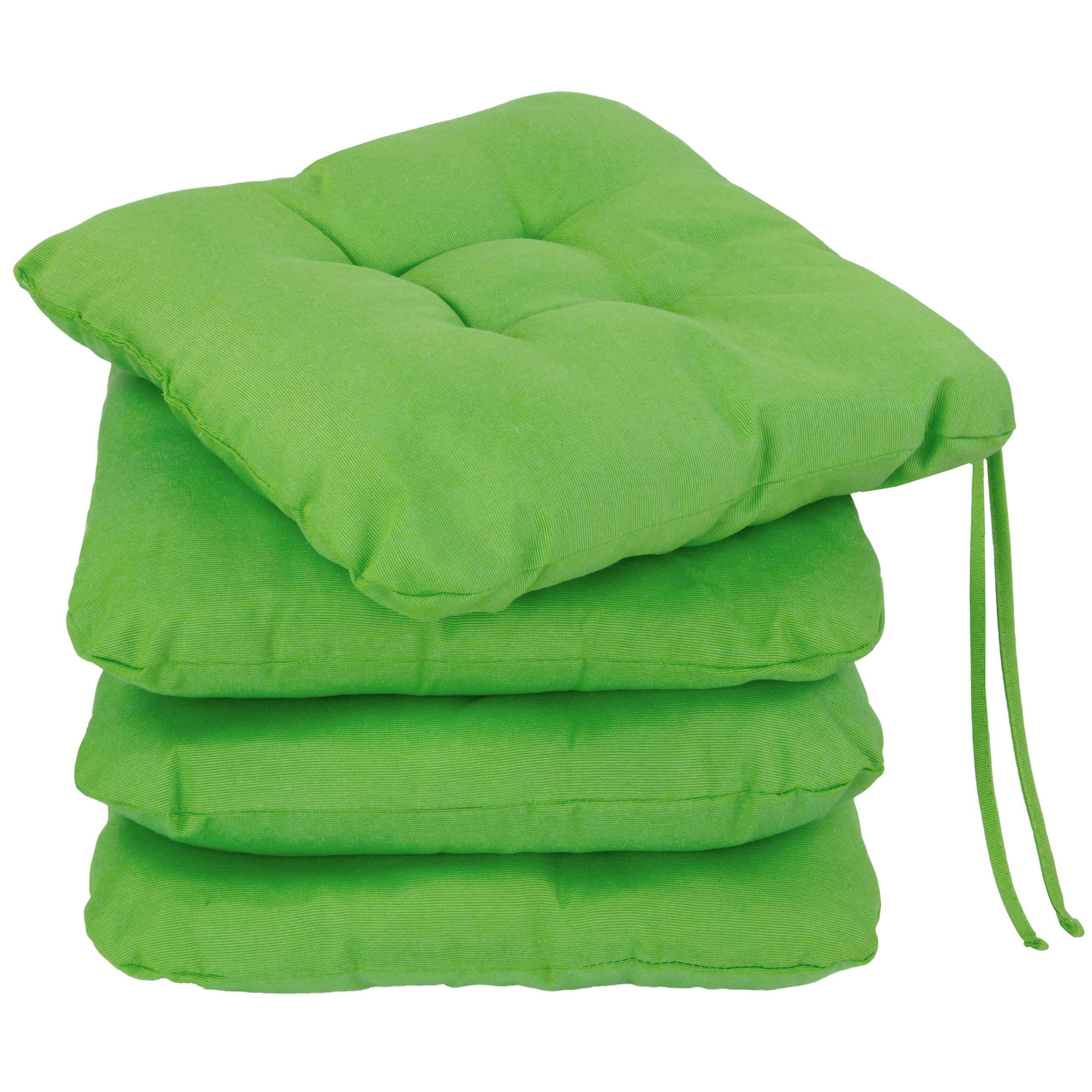 STUHLKISSEN, 4er-Set, 38x38 cm, 55% Baumwolle, 45% Polyester, Grün - Dunkelgrün, Textil (38/38/6cm) - Zollner