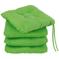 STUHLKISSEN, 4er-Set, 38x38 cm, 55% Baumwolle, 45% Polyester, Grün - Dunkelgrün, Textil (38/38/6cm) - Zollner