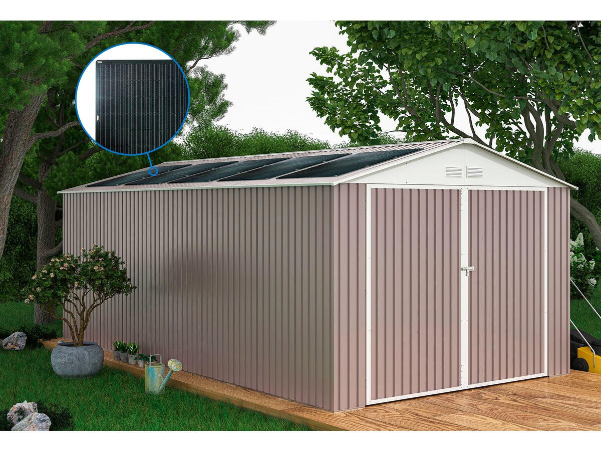 METALL-GARAGE PVC nevada - Hellgrau, Metall (310/235/470cm) - Habitat Garten