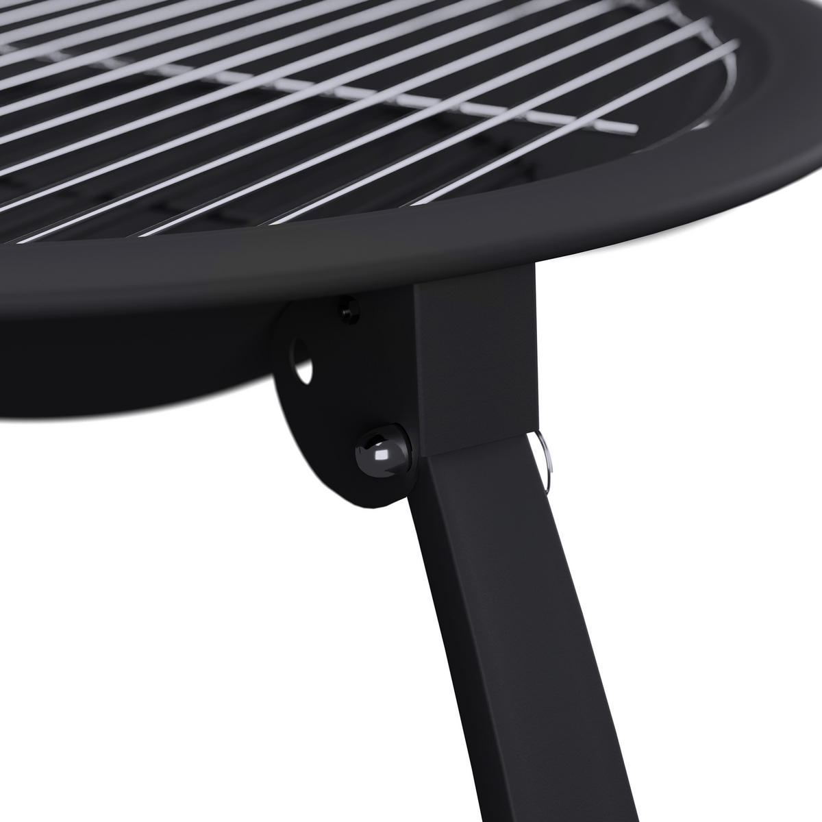 FEUERSCHALE - Schwarz, Kunststoff/Metall (60/37/60cm) - Relaxdays