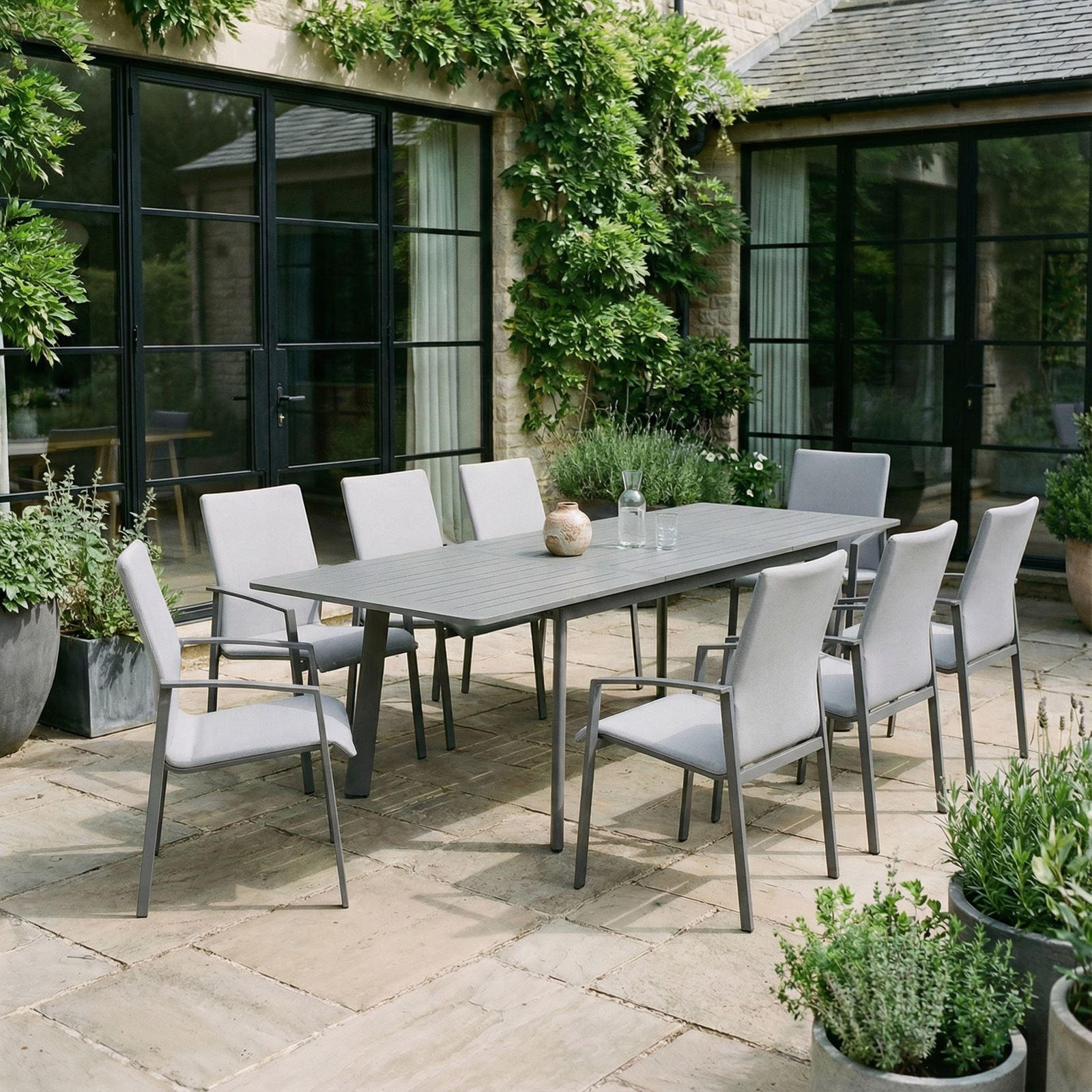 GARTENMÖBEL SET VERANO - Anthrazit, Metall - IDIMEX